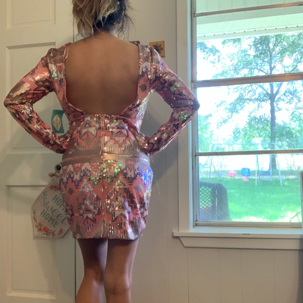 Aztec Sequin Dress